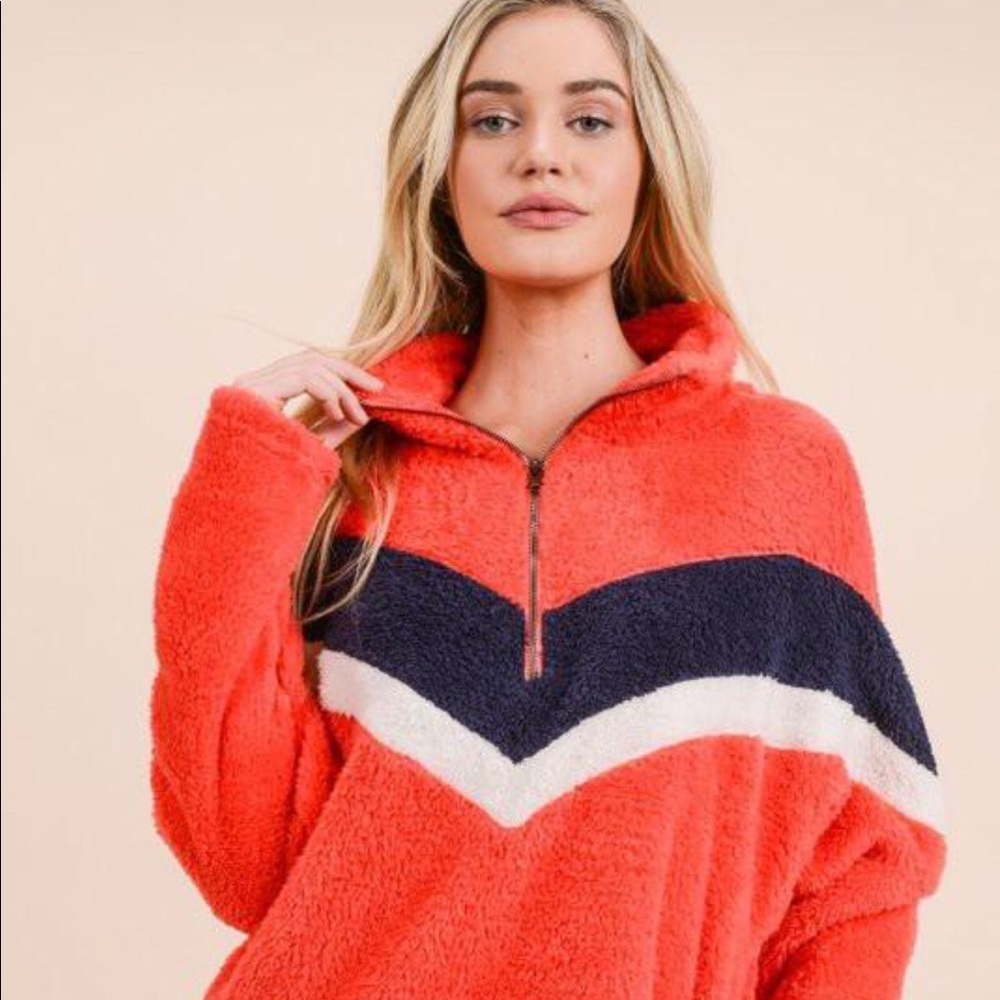 Colorblock Stripe Zip-Up Pullover Jacket - Picture 3 of 8